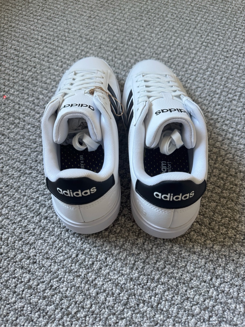 adidas Grand Court 2.0 Womens White/Black Casual Sneakers - Picture 4 of 5